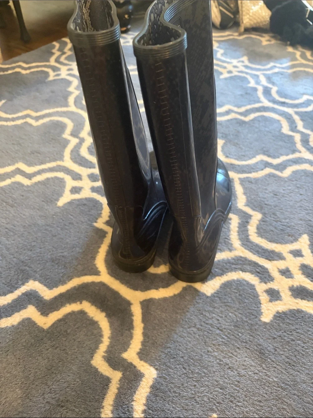 Calvin Klein Black Tall Rain Boots
